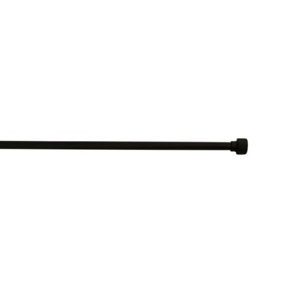 Barre de vitrage extensible embout bouton noir mat 60 à 100 cm