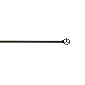 Barre de vitrage extensible embout cube noir mat 60 à 100 cm