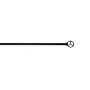 Barre de vitrage extensible embout cube noir mat 60 à 100 cm