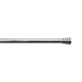Barre de vitrage extensible embout pommeau strié chromé 40 à 70 cm