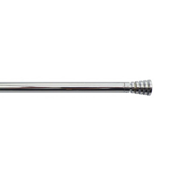 Barre de vitrage extensible embout pommeau strié chromé 40 à 70 cm