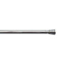 Barre de vitrage extensible embout pommeau strié chromé 70 à 110 cm