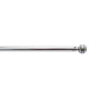 Barre de vitrage extensible embout boule strié chromé 40 à 70 cm