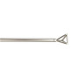 Barre de vitrage extensible embout triangle nickel givré 40 à 70 cm