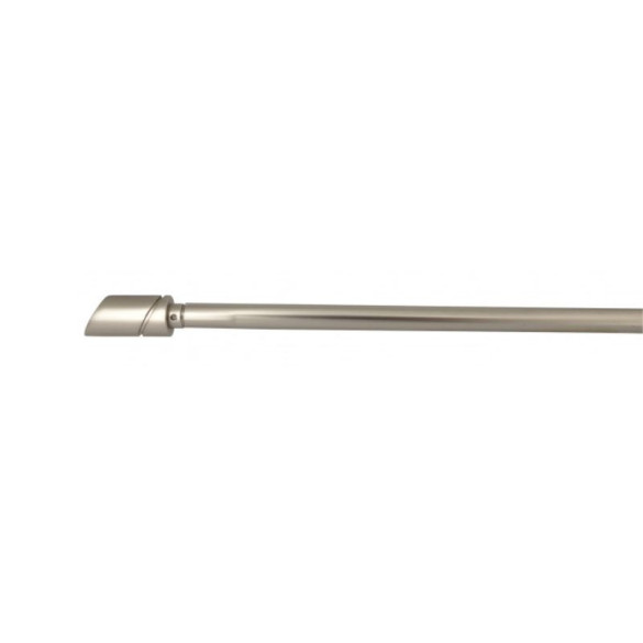 Barre de vitrage extensible embout cylindre nickel givré 40 à 70 cm