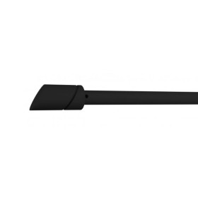 Barre de vitrage extensible embout cylindre noir mat 40 à 70 cm
