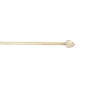 Barre de vitrage extensible embout feuille blanc brossé 40 à 70 cm
