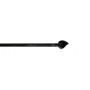 Barre de vitrage extensible embout feuille noir brossé 40 à 70 cm