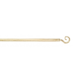 Barre de vitrage extensible embout crosse blanc brossé 40 à 70 cm