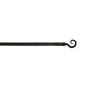 Barre de vitrage extensible embout crosse noir brossé 40 à 70 cm