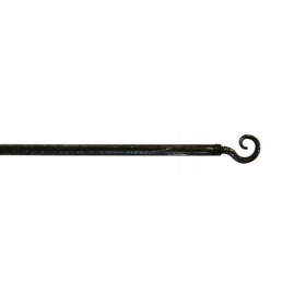 Barre de vitrage extensible embout crosse noir brossé 70 à 120 cm