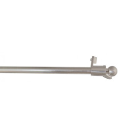 Tringle à pression extensible sans perçage embout boule nickel brossé 80 à 120 cm