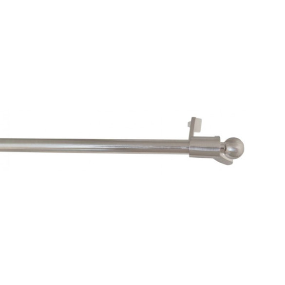 Tringle à pression extensible sans perçage embout boule nickel brossé 80 à 120 cm