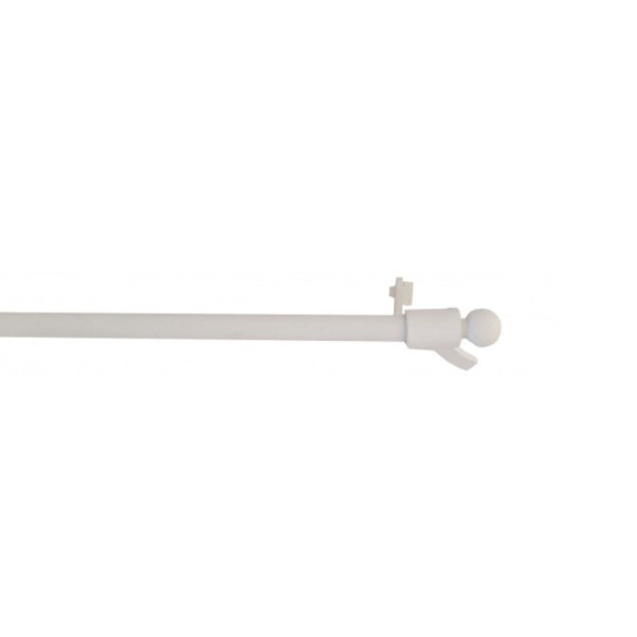 Tringle à pression extensible sans perçage embout boule blanc mat 30 à 50 cm