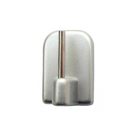 Support adhésif barre de vitrage nickel givré, lot de 4