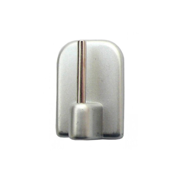 Support adhésif barre de vitrage nickel givré, lot de 4