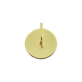 Support adhésif rond barre de vitrage décor laiton, lot de 2