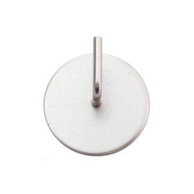 Support adhésif rond barre de vitrage chromé, lot de 2
