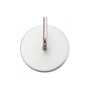 Support adhésif rond barre de vitrage chromé, lot de 2