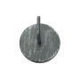 Support adhésif rond barre de vitrage noir brossé, lot de 2