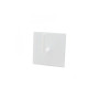 Support adhésif carré barre de vitrage blanc mat, lot de 2