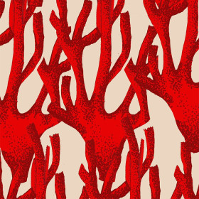 Tissu velours Corail 2 Zéphyr & Co