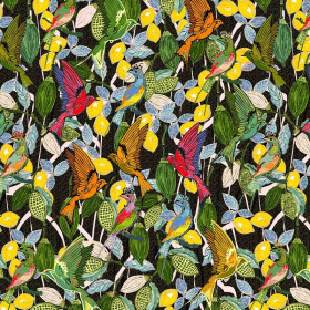 Tissu velours Lemonbird 2 Zéphyr & Co