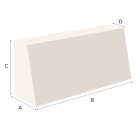 Plan incliné en mousse Polyéther 28 kg sur mesure - Épaisseur personnalisée