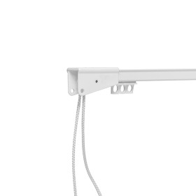Rail rideau à cordon CKS Blanc sur mesure avec accessoires Forest de 191 cm à 580 cm