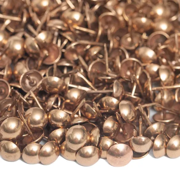 1000 Clous tapissier Cuivré Perle Fer 10,5 mm