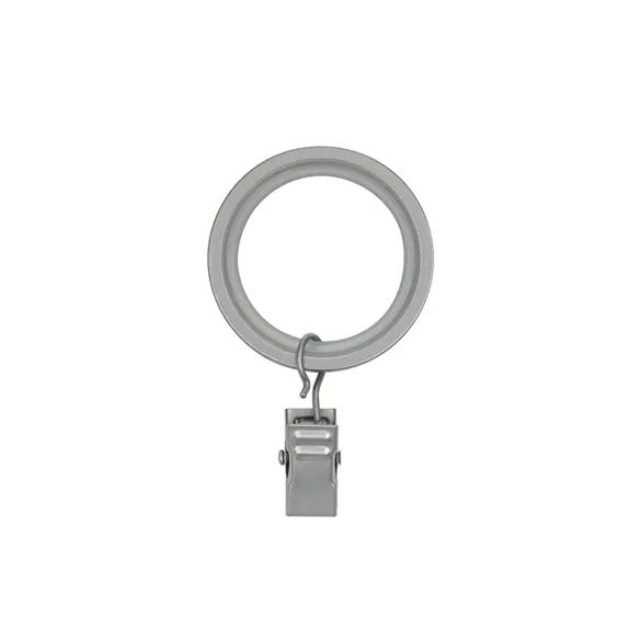 10 anneaux pince rideaux Ø30x40 mm nickel givré