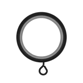 8 anneaux rideaux Ø46x58 mm avec bague silencieuse/crochet noir grainé