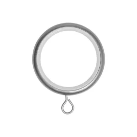 8 anneaux rideaux Ø46x58 mm avec bague silencieuse/crochet argent vieilli