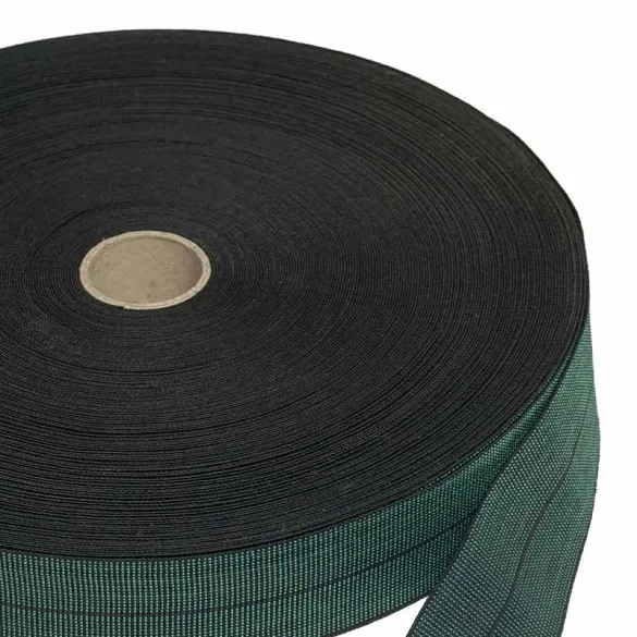 Sangle élastique GW1 verte 70 mm - 100 mètres