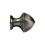 Embout pommeau diamant Ø20 mm étain vieilli