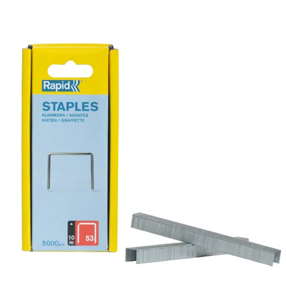 Boite de 5000 agrafes Rapid 53 galvanisées 10 mm