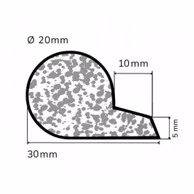 Bourrelet profilé mousse PR29 pour dossier - au mètre