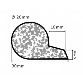 Bourrelet profilé mousse PR29 pour dossier - au mètre