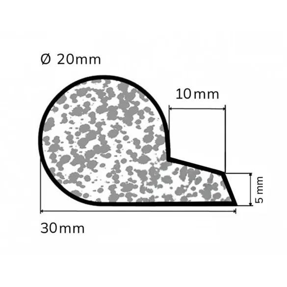Bourrelet profilé mousse PR29 pour dossier - au mètre