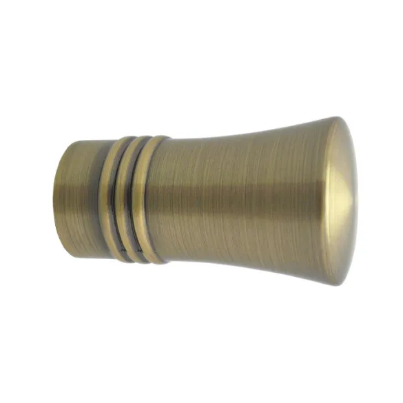 Embout pommeau strié Ø20 mm Bronze, lot de 2