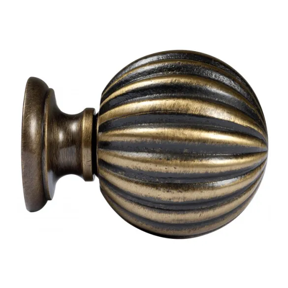 Embout dauphine ø28 mm laiton vieilli