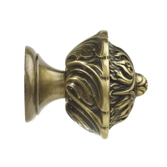 Embout Louis XV Ø28 mm laiton vieilli