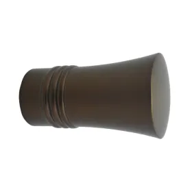 Embout pommeau strié Ø20 mm antic bronze, lot de 2
