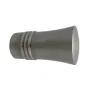 Embout pommeau strié Ø20 mm argent vieilli, lot de 2