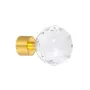 Embout cristal Ø20 mm Décor Laiton Mat, lot de 2