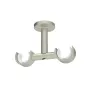 Support plafond double Ø20 mm nickel givré 70 mm