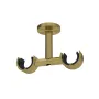 Support plafond double Ø20 mm bronze 70 mm