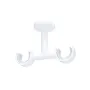 Support plafond double Ø20 mm blanc mat 70 mm