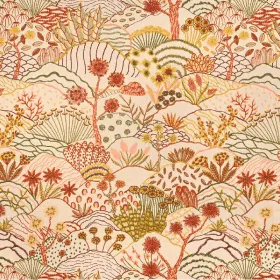Tissu floral rideau Colca Terracotta Casal