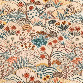 Tissu floral rideau Colca Tropiques Casal